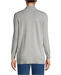 Lands' End Petite Long Sleeve Open Long Cardigan Sweater