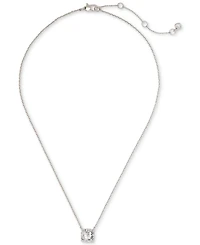 Kate Spade New York Gold-Tone Square Glitter Stone Mini Pendant Necklace, 17" + 3" extender