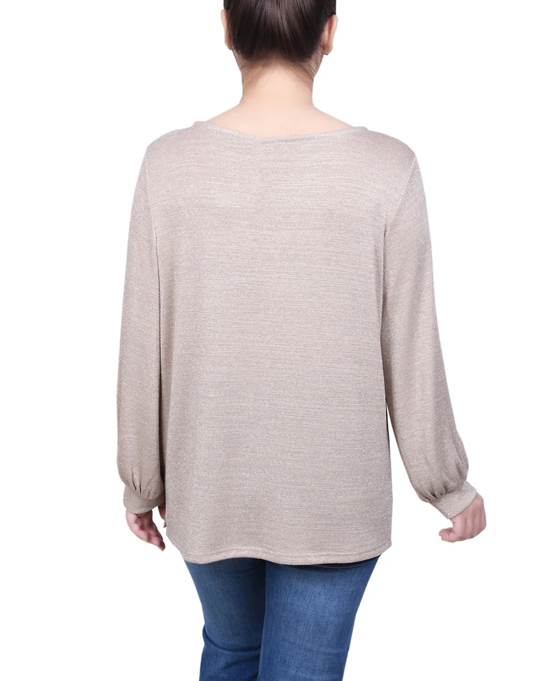 Ny Collection Women's Long Sleeve Tunic Top