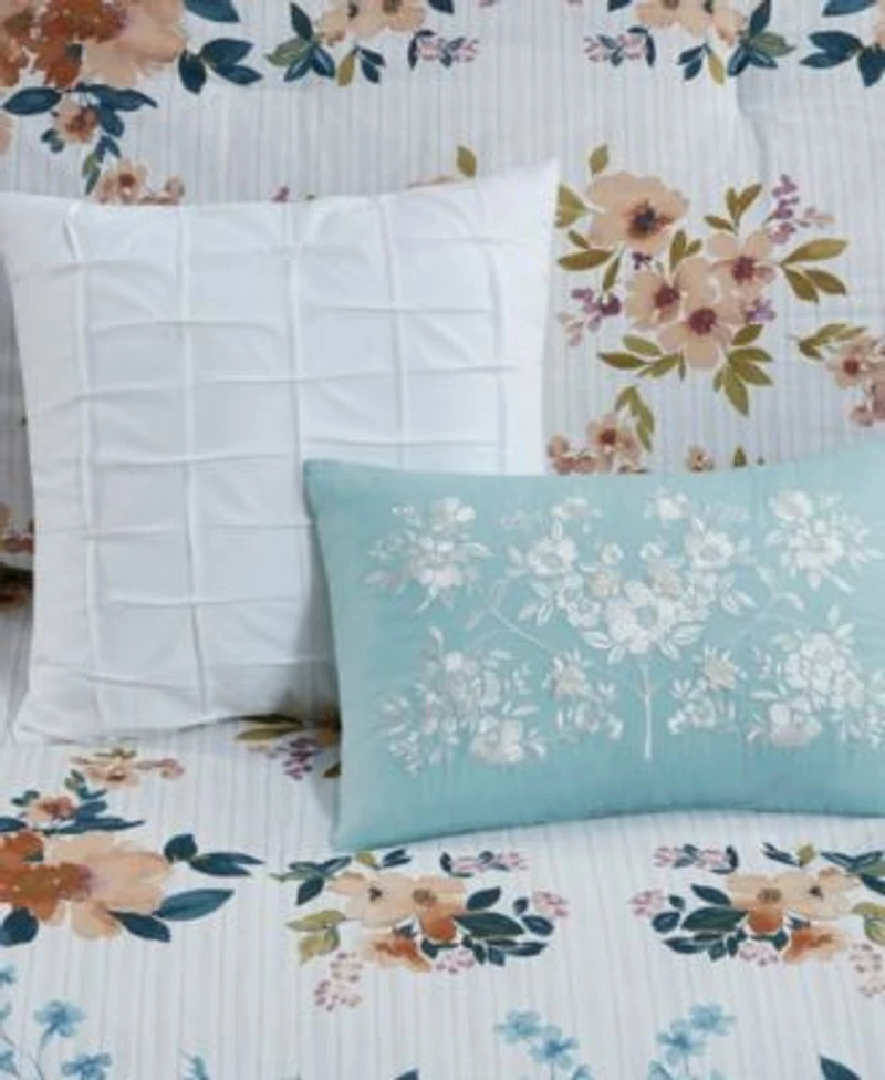 Madison Park Jules 5 Pc. Cotton Floral Comforter Set