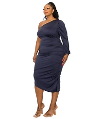 Plus Gaia Asymmetrical Bodycon Dress