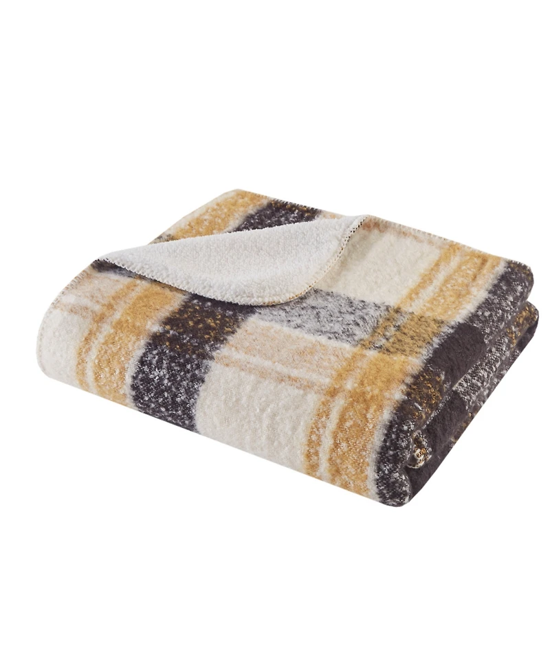 Woolrich Bloomington Faux Mohair to Sherpa Throw, 50" x 60"