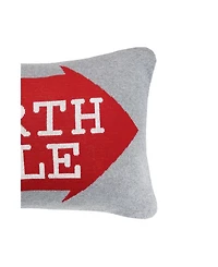 14" x 22" North Pole Christmas Knitted Throw Pillow
