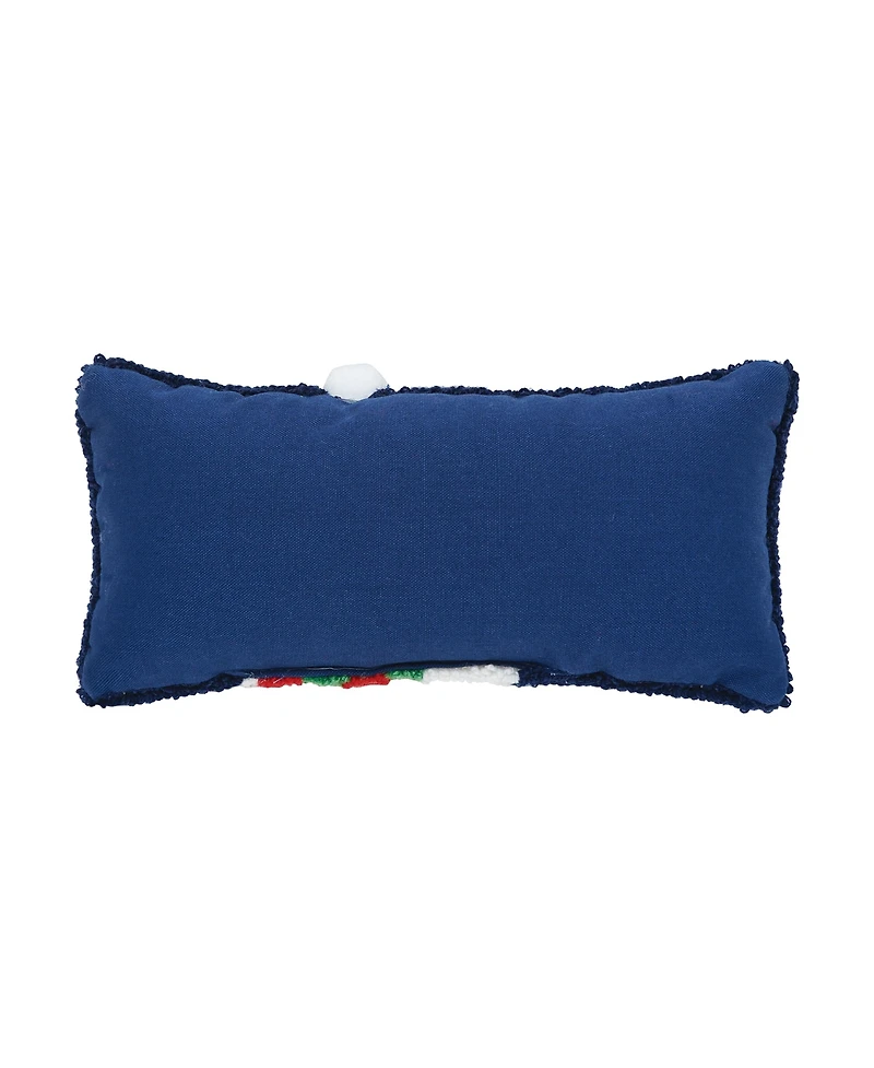 Winter Snowman Hooked Throw Pillow