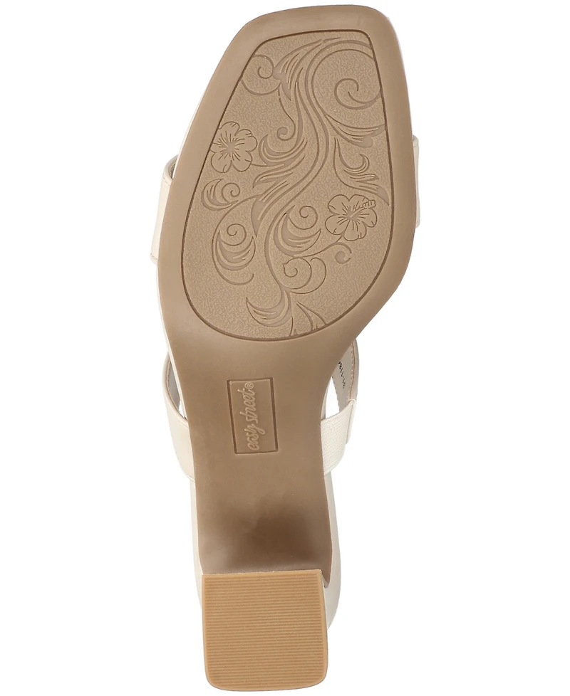 Easy Street Women's Clovelle Slip-On Block Heel Sandals