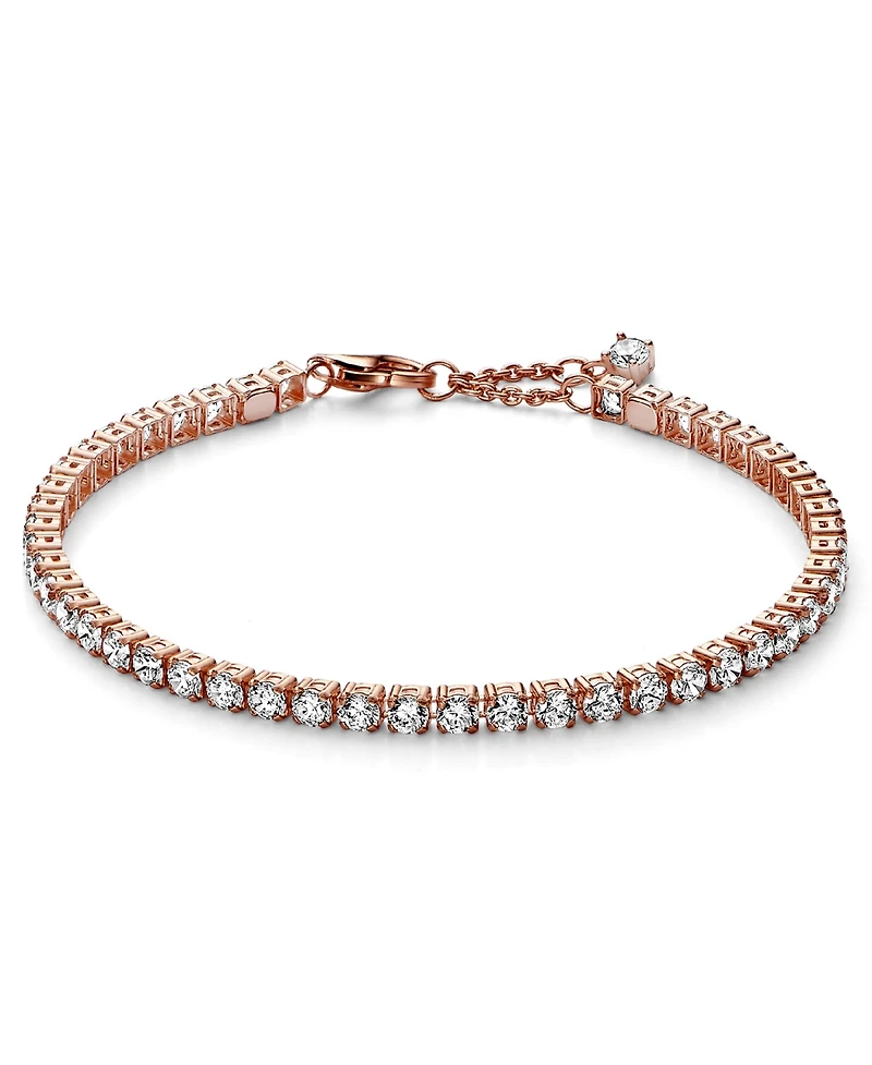 Pandora Cubic Zirconia 14K Rose Gold-Plated Sparkling Tennis Bracelet