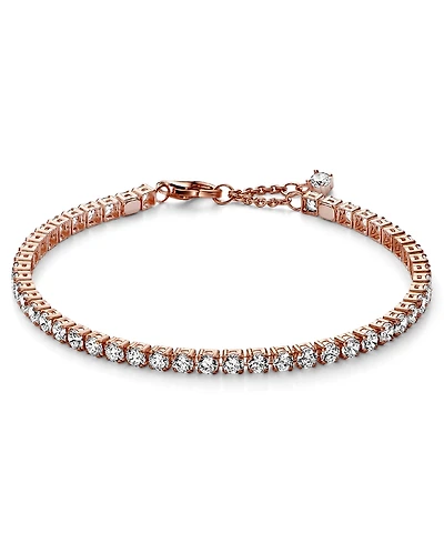 Pandora Cubic Zirconia 14K Rose Gold-Plated Sparkling Tennis Bracelet
