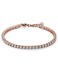 Pandora Cubic Zirconia 14K Rose Gold-Plated Sparkling Tennis Bracelet