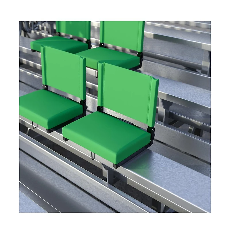 Set Of 2 500 Lb. Rated Lightweight Stadium Chair With Ultra-Padded Seat