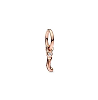 Pandora 14k Rose Gold-Plated Script Alphabet Dangle Charm - Gold