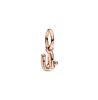 Pandora 14k Rose Gold-Plated Script Alphabet Dangle Charm - Gold