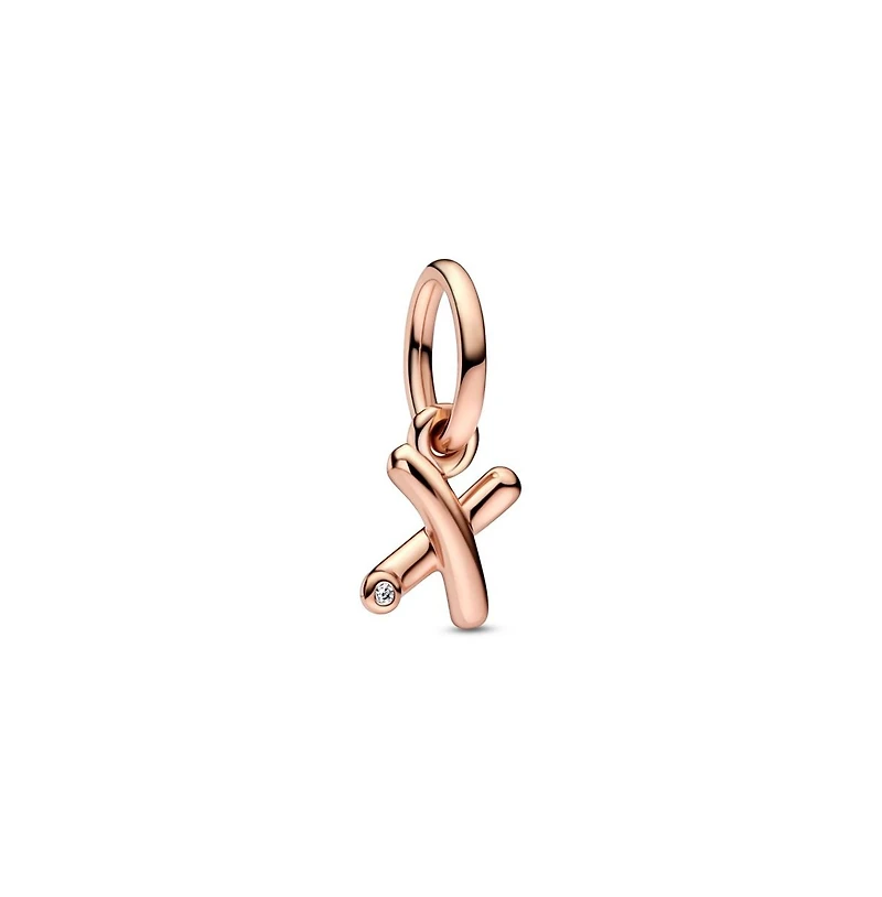 Pandora 14k Rose Gold-Plated Script Alphabet Dangle Charm - Rose Gold