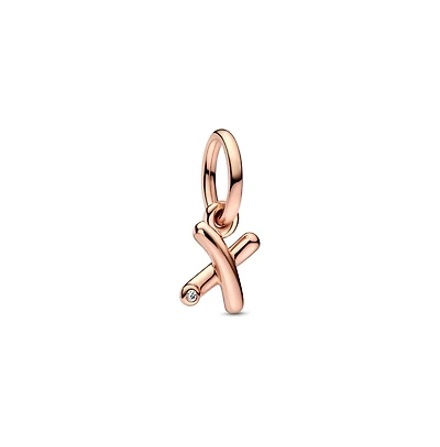 Pandora 14k Rose Gold-Plated Script Alphabet Dangle Charm - Rose Gold