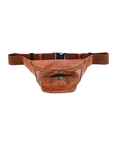 Trafalgar Men's Caelen Leather Adjustable Waist Pack Sling Bag
