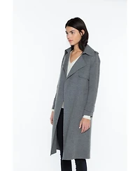 Jennie Liu Women's Cashmere Wool Double-faced Overcoat