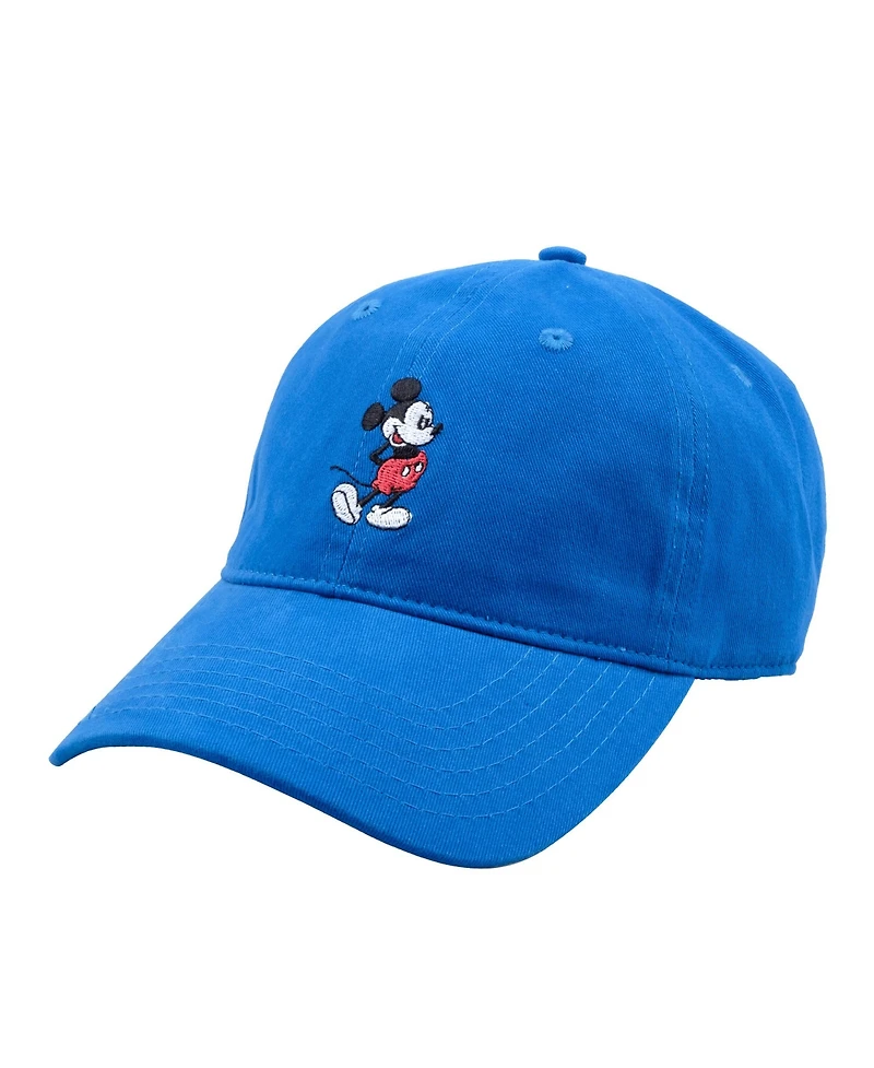 Disney Mickey Mouse Embroidered Cotton Adjustable Dad Hat with Curved Brim