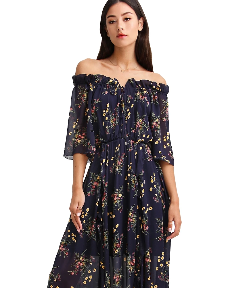 Belle & Bloom Women's Amour Amour Ruffled Midi Dress