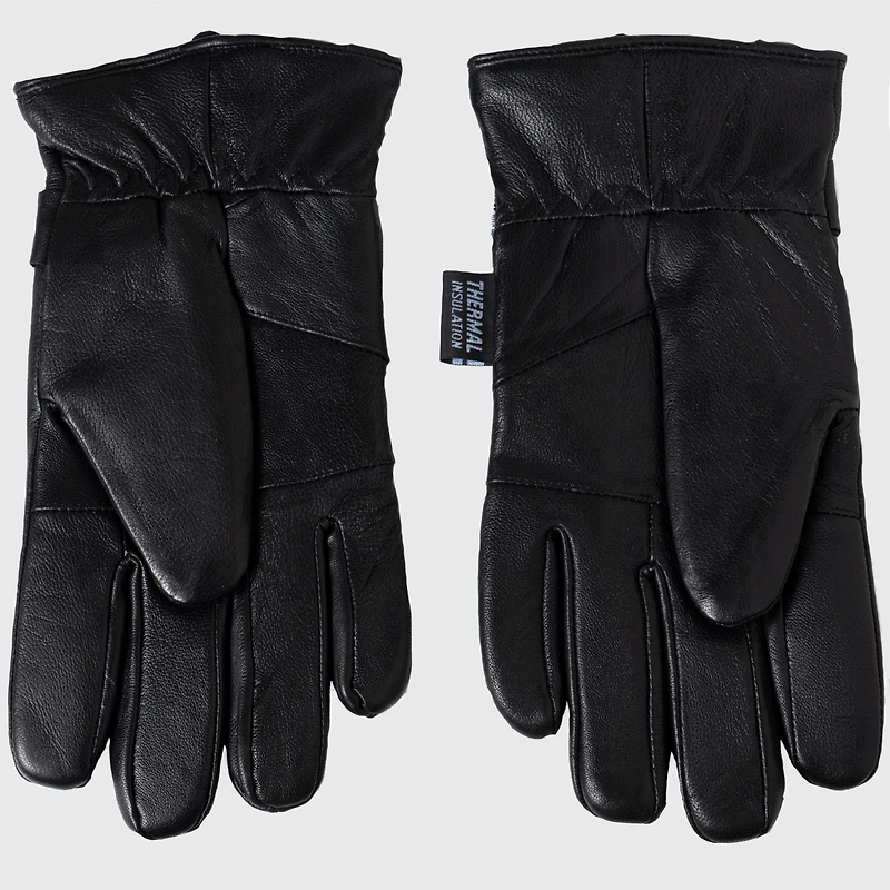 Alpine Swiss Mens Gloves Dressy Genuine Leather Warm Thermal Lined Wrist Strap