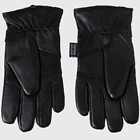 Alpine Swiss Mens Gloves Dressy Genuine Leather Warm Thermal Lined Wrist Strap