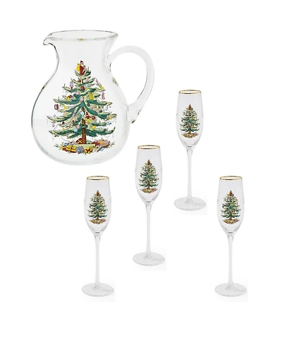 Spode Christmas Tree Brunch Glassware Set, 5 Piece
