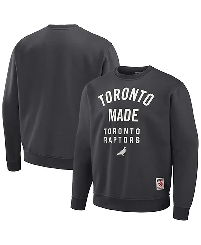 Men's Nba x Staple Anthracite Toronto Raptors Plush Pullover Sweatshirt
