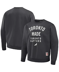 Men's Nba x Staple Anthracite Toronto Raptors Plush Pullover Sweatshirt