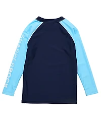 Navy Lt Blue Sleeve Ls Rash Guard Top