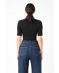 Women's Soft Mock Neck Bodysuit