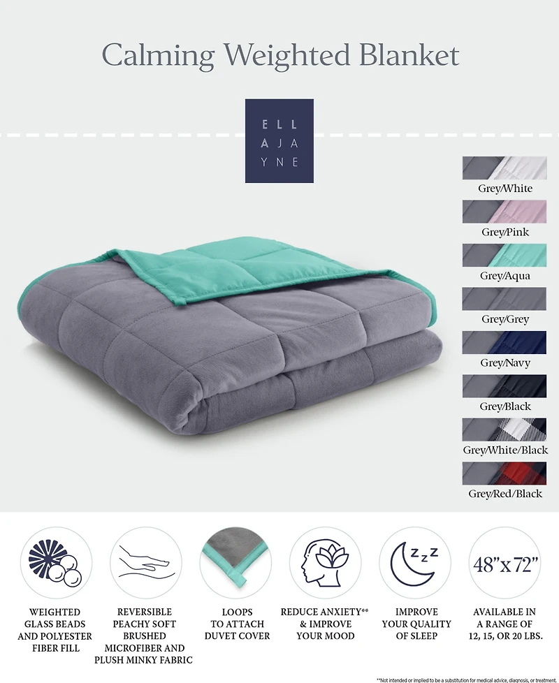 Ella Jayne Reversible Anti-Anxiety 15lb Weighted Blanket
