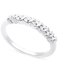 Diamond Swirl Ring (1/10 ct. t.w.) Sterling Silver