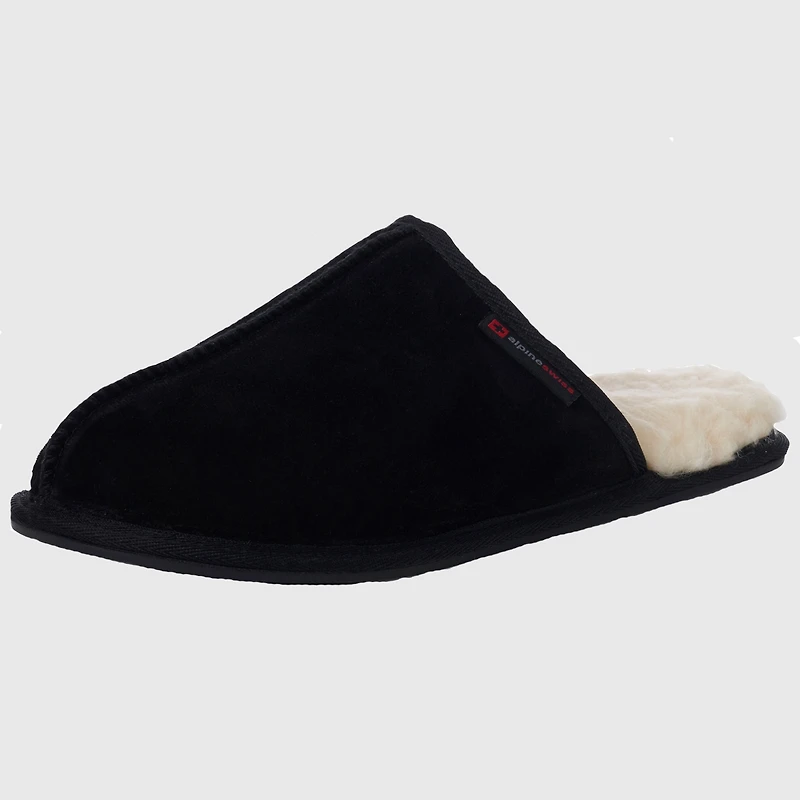 Alpine Swiss Men's Microsuede Memory Foam Scuff Slippers Comfort Slip On Shoes