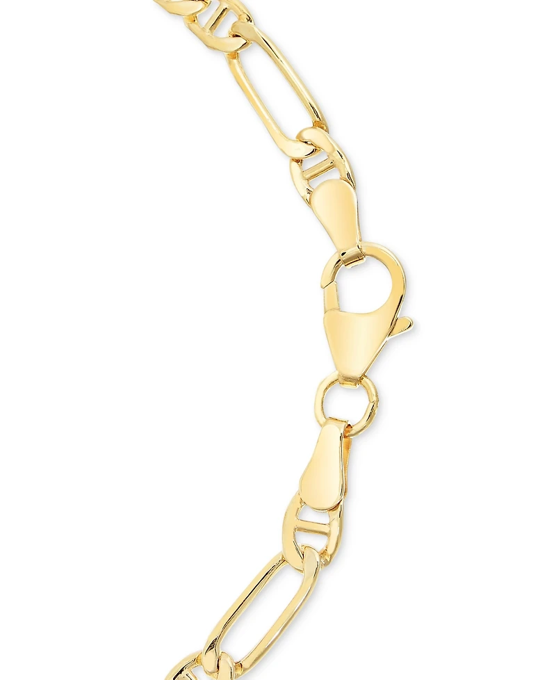 Mariner & Figaro Link 22" Chain Necklace (4mm) in 10k Gold