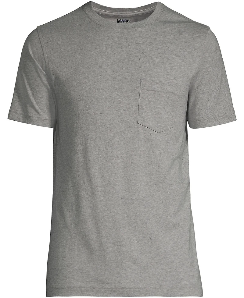Lands' End Men's Short Sleeve Supima Tee With Pocket