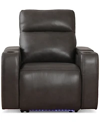 Greymel 37" Zero Gravity Leather Chair with Power Headrest, Created for Macy's