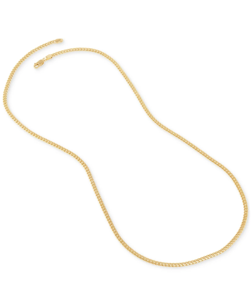 Lightweight Miami Cuban Link 22" Chain Necklace (3mm) in 14k Gold