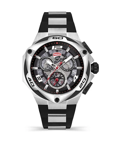 Ducati Corse Men's Quartz Two Tone Silicone Watch 49mm
