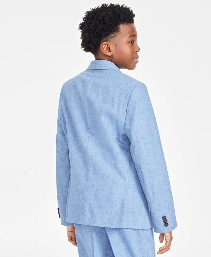 Big Boys Classic Fit Linen Suit Jacket