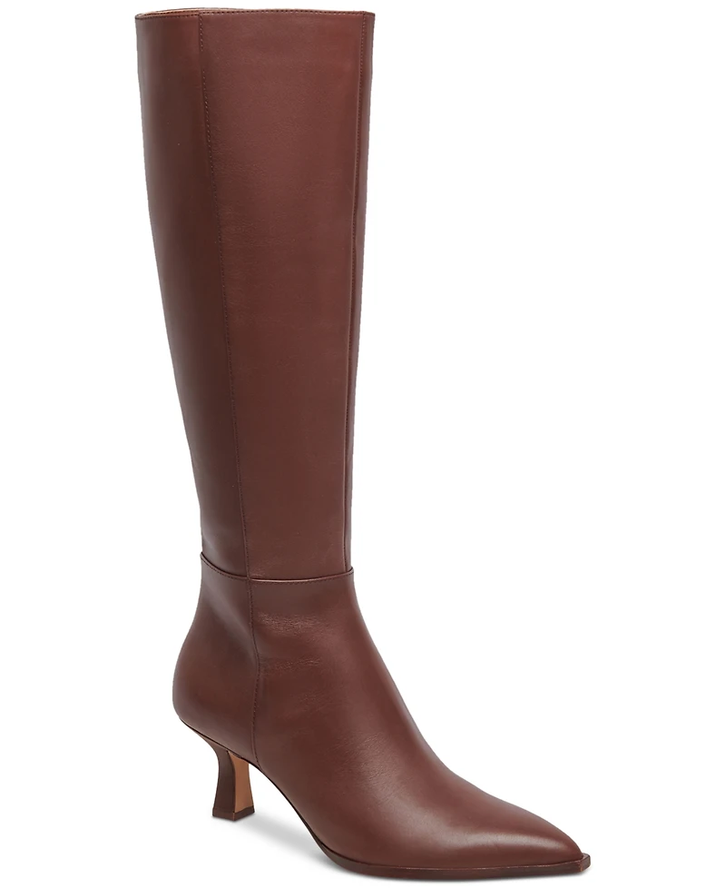 Dolce Vita Women's Auggie Pointed-Toe Kitten-Heel Knee-High Dress Boots