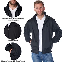 Alpine Swiss Men's Lightweight Bomber Jacket Casual Windbreaker Varsity Coat