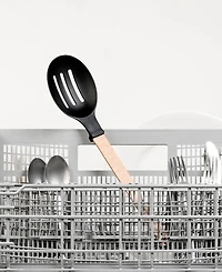 Epicurean Gourmet Series Nylon Slotted Spoon with Black Head Handle, 14"
