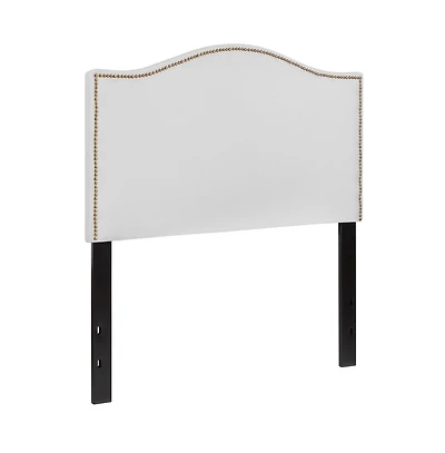 Arched Twin Headboard With Accent Nail Trim