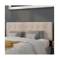 Quilted Tufted Queen Upholstered Headboard