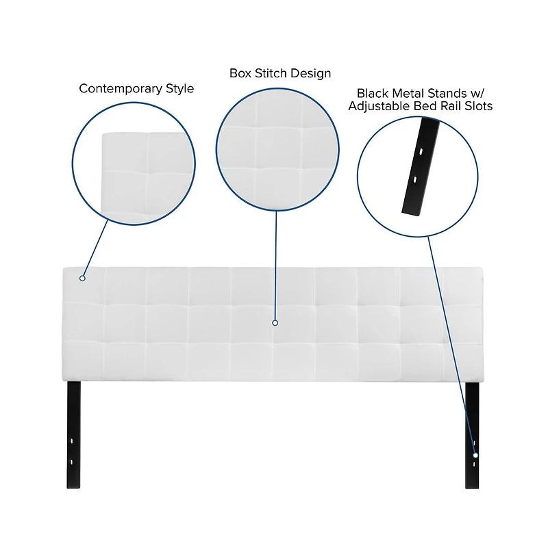 Quilted Tufted King Upholstered Headboard