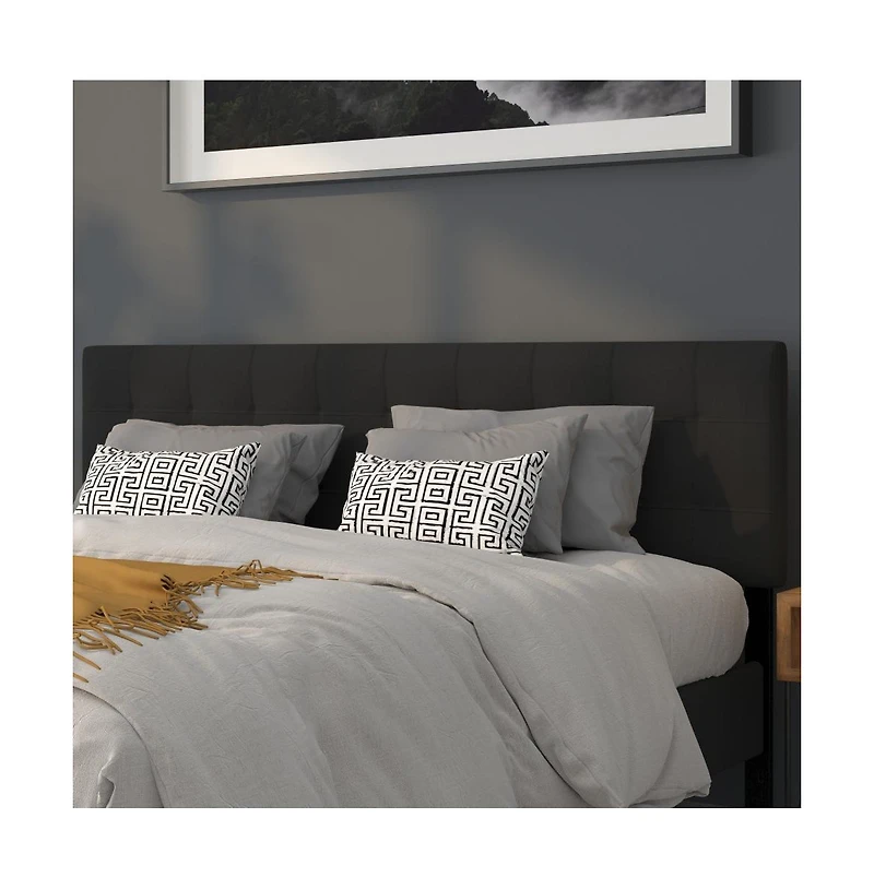 Quilted Tufted King Upholstered Headboard