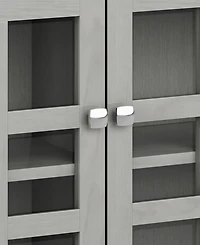 Simpli Home Acadian 36" Solid Wood Entryway Storage Cabinet