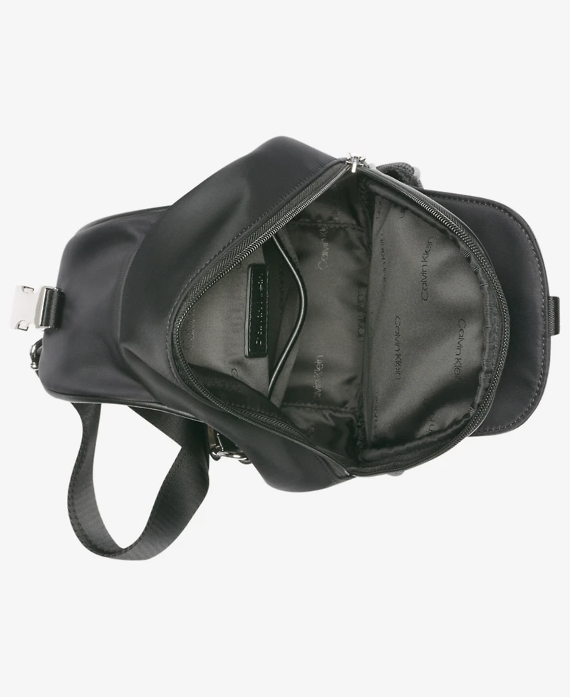 Calvin Klein Jessie Nylon Front Buckle Sling with Mesh Pocket