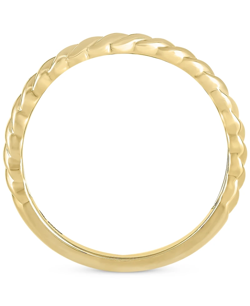Diagonally Textured Polished Wedding Band 14k Gold
