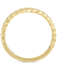 Diagonally Textured Polished Wedding Band 14k Gold