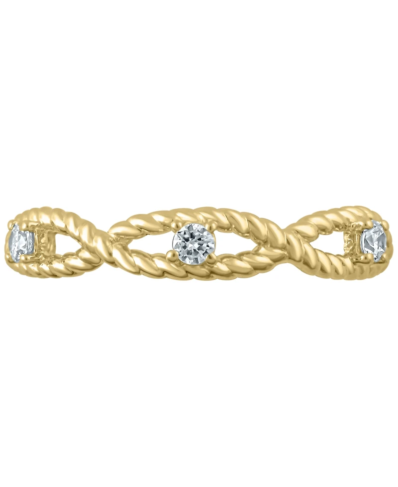Igi Certified Diamond Braided Rope Band (1/4 ct. t.w.) 14k Gold