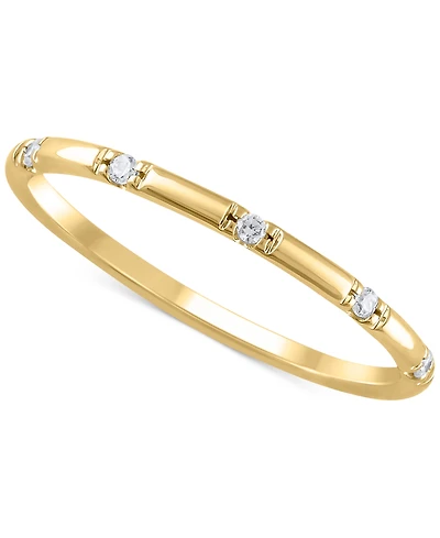 Igi Certified Diamond Narrow Band (1/20 ct. t.w.) 14k Gold